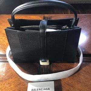 New Balenciaga Black Women Hourglass Small Bag